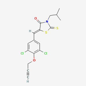 molecular formula C17H15Cl2NO2S2 B4850558 5-[3,5-dichloro-4-(2-propyn-1-yloxy)benzylidene]-3-isobutyl-2-thioxo-1,3-thiazolidin-4-one 