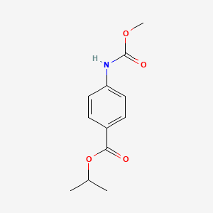molecular formula C12H15NO4 B4850591 isopropyl 4-[(methoxycarbonyl)amino]benzoate 