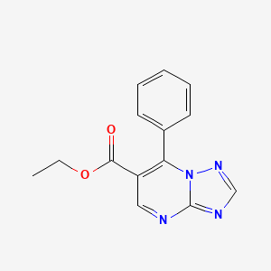 molecular formula C14H12N4O2 B4850593 ethyl 7-phenyl[1,2,4]triazolo[1,5-a]pyrimidine-6-carboxylate 