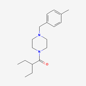 molecular formula C18H28N2O B4850597 1-(2-ethylbutanoyl)-4-(4-methylbenzyl)piperazine 