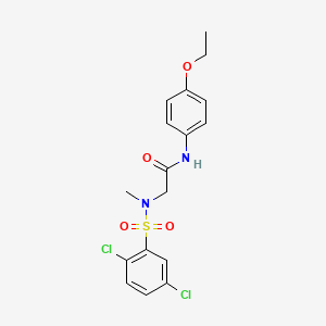 molecular formula C17H18Cl2N2O4S B4850604 N~2~-[(2,5-dichlorophenyl)sulfonyl]-N~1~-(4-ethoxyphenyl)-N~2~-methylglycinamide 