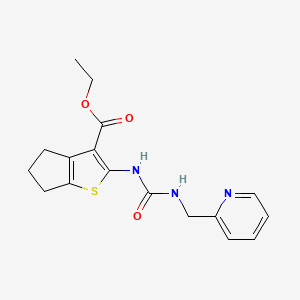 molecular formula C17H19N3O3S B4850608 ethyl 2-({[(2-pyridinylmethyl)amino]carbonyl}amino)-5,6-dihydro-4H-cyclopenta[b]thiophene-3-carboxylate 