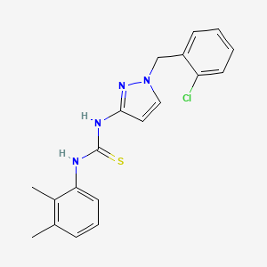 molecular formula C19H19ClN4S B4850620 N-[1-(2-chlorobenzyl)-1H-pyrazol-3-yl]-N'-(2,3-dimethylphenyl)thiourea 