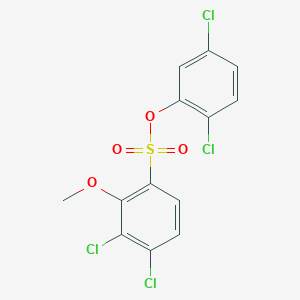 molecular formula C13H8Cl4O4S B4850657 2,5-dichlorophenyl 3,4-dichloro-2-methoxybenzenesulfonate 