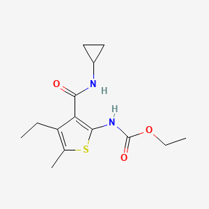 molecular formula C14H20N2O3S B4850672 ethyl {3-[(cyclopropylamino)carbonyl]-4-ethyl-5-methyl-2-thienyl}carbamate 