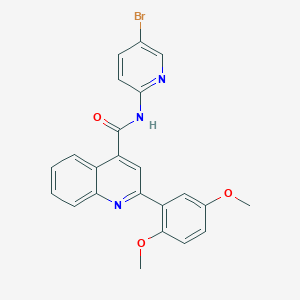 molecular formula C23H18BrN3O3 B4850685 N-(5-bromo-2-pyridinyl)-2-(2,5-dimethoxyphenyl)-4-quinolinecarboxamide 