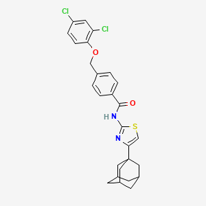 molecular formula C27H26Cl2N2O2S B4850703 N-[4-(1-adamantyl)-1,3-thiazol-2-yl]-4-[(2,4-dichlorophenoxy)methyl]benzamide 
