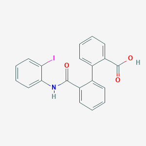 molecular formula C20H14INO3 B4850709 2'-{[(2-iodophenyl)amino]carbonyl}-2-biphenylcarboxylic acid 