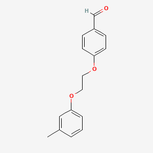 molecular formula C16H16O3 B4850716 4-[2-(3-methylphenoxy)ethoxy]benzaldehyde CAS No. 143876-04-4