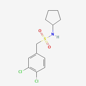 molecular formula C12H15Cl2NO2S B4850767 N-cyclopentyl-1-(3,4-dichlorophenyl)methanesulfonamide 