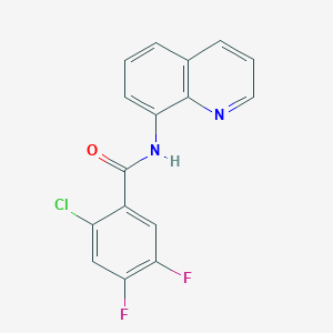 molecular formula C16H9ClF2N2O B4850777 2-chloro-4,5-difluoro-N-8-quinolinylbenzamide 