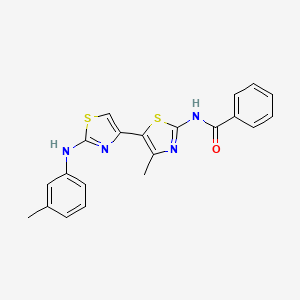 molecular formula C21H18N4OS2 B4850779 N-{4'-methyl-2-[(3-methylphenyl)amino]-4,5'-bi-1,3-thiazol-2'-yl}benzamide 