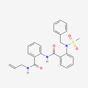 molecular formula C25H25N3O4S B4850782 N-{2-[(allylamino)carbonyl]phenyl}-2-[benzyl(methylsulfonyl)amino]benzamide 