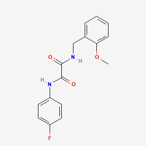 molecular formula C16H15FN2O3 B4850787 N-(4-fluorophenyl)-N'-(2-methoxybenzyl)ethanediamide 