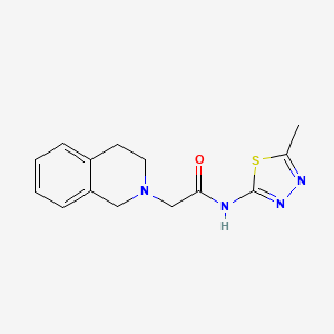 molecular formula C14H16N4OS B4850791 2-(3,4-dihydro-2(1H)-isoquinolinyl)-N-(5-methyl-1,3,4-thiadiazol-2-yl)acetamide 