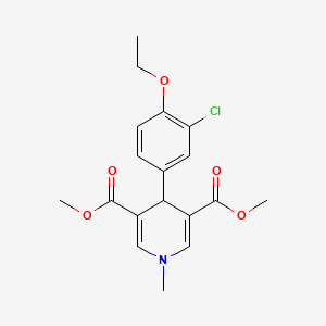 molecular formula C18H20ClNO5 B4850819 dimethyl 4-(3-chloro-4-ethoxyphenyl)-1-methyl-1,4-dihydro-3,5-pyridinedicarboxylate 