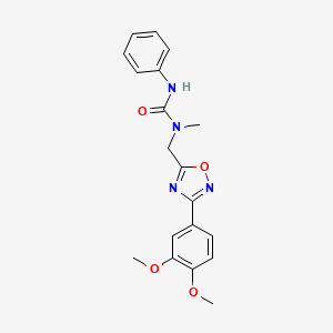 molecular formula C19H20N4O4 B4850824 N-{[3-(3,4-dimethoxyphenyl)-1,2,4-oxadiazol-5-yl]methyl}-N-methyl-N'-phenylurea 