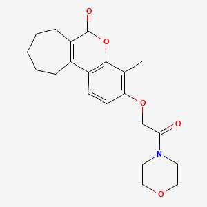 molecular formula C21H25NO5 B4850843 4-methyl-3-[2-(4-morpholinyl)-2-oxoethoxy]-8,9,10,11-tetrahydrocyclohepta[c]chromen-6(7H)-one 