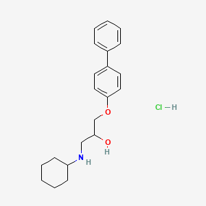 molecular formula C21H28ClNO2 B4850873 1-(4-biphenylyloxy)-3-(cyclohexylamino)-2-propanol hydrochloride 
