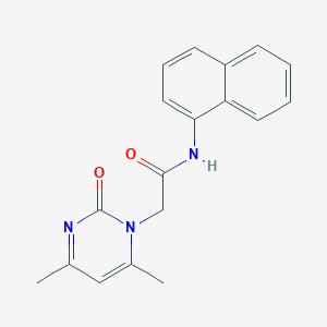 molecular formula C18H17N3O2 B4850955 2-(4,6-dimethyl-2-oxo-1(2H)-pyrimidinyl)-N-1-naphthylacetamide 