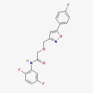 molecular formula C18H13F3N2O3 B4850978 N-(2,5-difluorophenyl)-2-{[5-(4-fluorophenyl)-3-isoxazolyl]methoxy}acetamide 