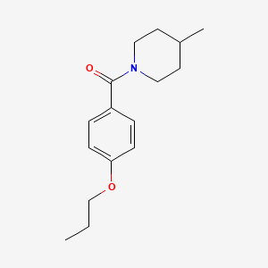molecular formula C16H23NO2 B4850995 4-methyl-1-(4-propoxybenzoyl)piperidine 