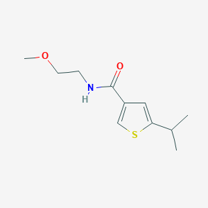 molecular formula C11H17NO2S B4851012 5-isopropyl-N-(2-methoxyethyl)-3-thiophenecarboxamide 