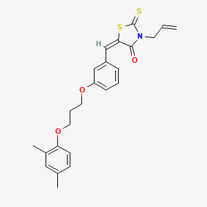 molecular formula C24H25NO3S2 B4851042 3-allyl-5-{3-[3-(2,4-dimethylphenoxy)propoxy]benzylidene}-2-thioxo-1,3-thiazolidin-4-one 