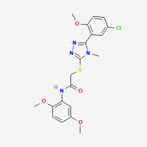 molecular formula C20H21ClN4O4S B4851048 2-{[5-(5-chloro-2-methoxyphenyl)-4-methyl-4H-1,2,4-triazol-3-yl]thio}-N-(2,5-dimethoxyphenyl)acetamide 