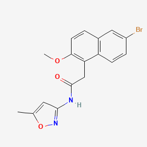 molecular formula C17H15BrN2O3 B4851072 2-(6-bromo-2-methoxy-1-naphthyl)-N-(5-methyl-3-isoxazolyl)acetamide 