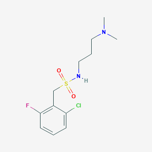 molecular formula C12H18ClFN2O2S B4851086 1-(2-chloro-6-fluorophenyl)-N-[3-(dimethylamino)propyl]methanesulfonamide 
