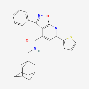 molecular formula C28H27N3O2S B4851098 N-(1-adamantylmethyl)-3-phenyl-6-(2-thienyl)isoxazolo[5,4-b]pyridine-4-carboxamide 