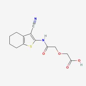 molecular formula C13H14N2O4S B4851140 {2-[(3-cyano-4,5,6,7-tetrahydro-1-benzothien-2-yl)amino]-2-oxoethoxy}acetic acid 