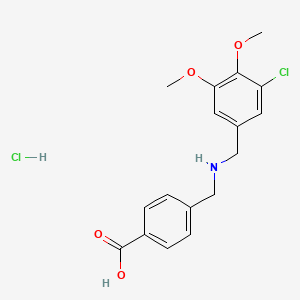 molecular formula C17H19Cl2NO4 B4851155 4-{[(3-chloro-4,5-dimethoxybenzyl)amino]methyl}benzoic acid hydrochloride 