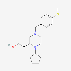molecular formula C19H30N2OS B4851156 2-{1-cyclopentyl-4-[4-(methylthio)benzyl]-2-piperazinyl}ethanol 
