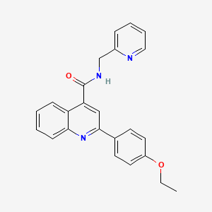 molecular formula C24H21N3O2 B4851163 2-(4-ethoxyphenyl)-N-(2-pyridinylmethyl)-4-quinolinecarboxamide 