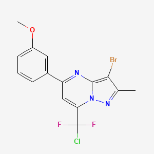 3-bromo-7-[chloro(difluoro)methyl]-5-(3-methoxyphenyl)-2-methylpyrazolo[1,5-a]pyrimidine