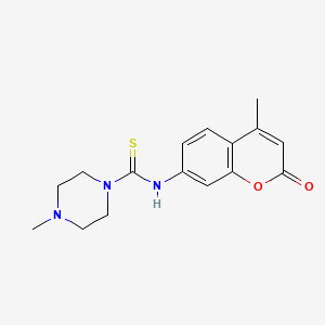 molecular formula C16H19N3O2S B4851229 4-methyl-N-(4-methyl-2-oxo-2H-chromen-7-yl)-1-piperazinecarbothioamide 