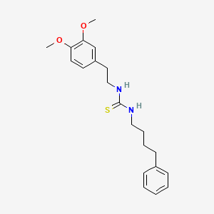 N-[2-(3,4-dimethoxyphenyl)ethyl]-N'-(4-phenylbutyl)thiourea