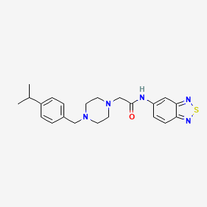 molecular formula C22H27N5OS B4851251 N-2,1,3-benzothiadiazol-5-yl-2-[4-(4-isopropylbenzyl)-1-piperazinyl]acetamide 