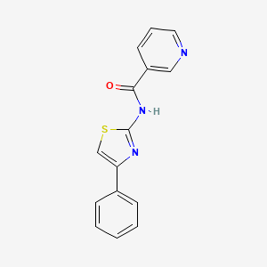 molecular formula C15H11N3OS B4851293 N-(4-phenyl-1,3-thiazol-2-yl)nicotinamide CAS No. 14397-15-0