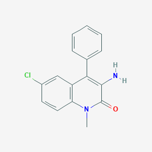 molecular formula C16H13ClN2O B048513 3-氨基-6-氯-1-甲基-4-苯基咔唑斯蒂尔 CAS No. 5220-02-0