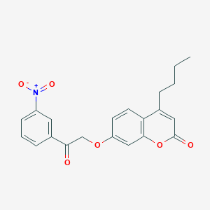 molecular formula C21H19NO6 B4851304 4-butyl-7-[2-(3-nitrophenyl)-2-oxoethoxy]-2H-chromen-2-one 