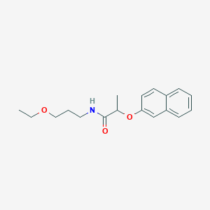 molecular formula C18H23NO3 B4851333 N-(3-ethoxypropyl)-2-(2-naphthyloxy)propanamide 