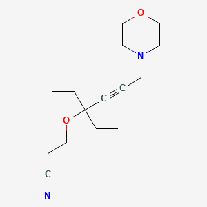 molecular formula C15H24N2O2 B4851353 3-{[1,1-diethyl-4-(4-morpholinyl)-2-butyn-1-yl]oxy}propanenitrile 