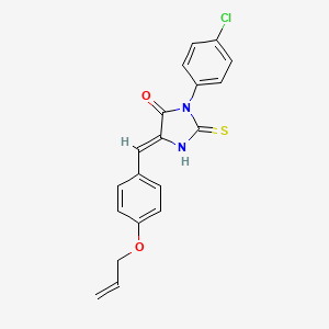molecular formula C19H15ClN2O2S B4851369 5-[4-(allyloxy)benzylidene]-3-(4-chlorophenyl)-2-thioxo-4-imidazolidinone 
