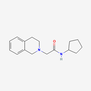 molecular formula C16H22N2O B4851410 N-cyclopentyl-2-(3,4-dihydro-2(1H)-isoquinolinyl)acetamide 