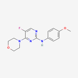 molecular formula C15H17FN4O2 B4851419 5-fluoro-N-(4-methoxyphenyl)-4-(4-morpholinyl)-2-pyrimidinamine 