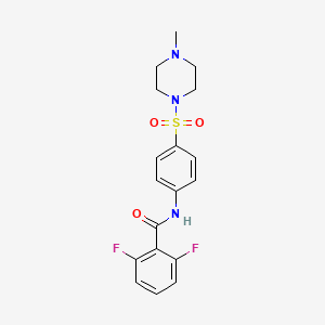 molecular formula C18H19F2N3O3S B4851430 2,6-difluoro-N-{4-[(4-methyl-1-piperazinyl)sulfonyl]phenyl}benzamide 