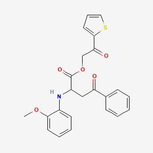 molecular formula C23H21NO5S B4851438 2-oxo-2-(2-thienyl)ethyl 2-[(2-methoxyphenyl)amino]-4-oxo-4-phenylbutanoate 